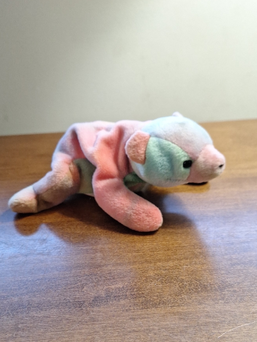 Sammy, Ty Pastel Pink and Mint Yellow Bear Plush